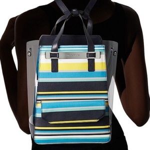 VINCE CAMUTO BOADI STRIPED CLEAR BACKPACK NEW